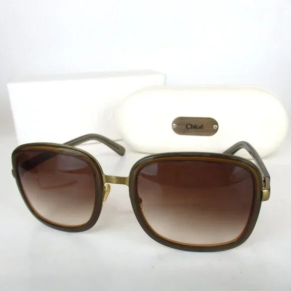Chloe CE730SA 303 Oversized Sunglasses Khaki Gold Brown Gradient Lenses 62mm Chloe CE730SA 036 Sunglasses Women main image 4